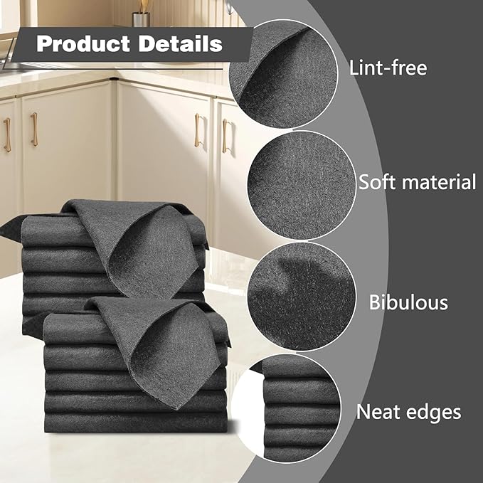 10pcs Thickened Magic Cleaning Cloth, Upgrade Reuseable Streak Free Microfiber Cloth Magic Fiber Microfiber Cleaning Cloth,Multipurpose Miracle Rags Magic Rags for Kitchen,Glass,Car,Window (12x12in)