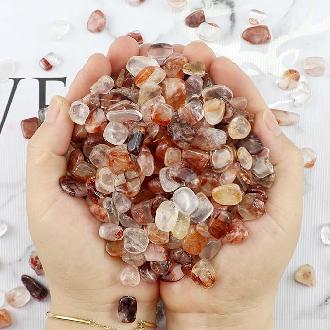 0.96LB Crushed Quartz Pebbles Fish Tank Gravel Succulent Rocks Aquarium Decorative Vase Filler Natural Stones Tumbled Polished Bulk - Crystal Pebbles