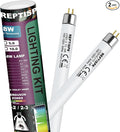 10.0 UVB Light for Reptiles, T5 HO 8 Watt Reptile Lamp Tube, Pack of 2 Fluorescent UVB Bulb, Basking Light for Bearded Dragon, Simulate Natural Sunlight for Reptiles and Amphibians