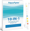 10-in-1 Aquarium Test Strips (100 Strips) 50 Multi-Test + 50 Ammonia Strips | Ammonia Test Strips for Fish Tank, Aquariums, Ponds & Shrimp Tank | for Freshwater & Saltwater | Test Nitrate, pH & More