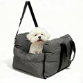 Dog Car Seat for Small Dogs - Soft Booster Seat with Safety Strap, Waterproof & Washable Pet Travel Carrier Bed, Portable Puppy Carseat with Storage for Car Travel Comfort