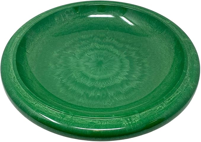 Tierra Garden Birdbath for Outdoors - 24" Kale Green Fiber Clay Bird Bath Bowl and Stand, Easy Assembly UV-Resistant Bird Baths for Outside, Outdoor Decor Pedestal Birdbaths, Garden Decor for Outside