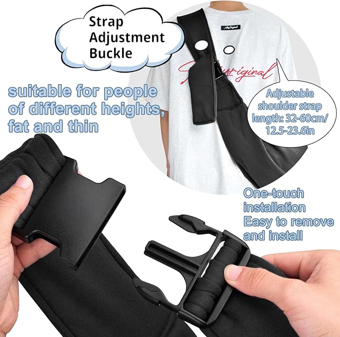 CUBY Dog and Cat Sling Carrier - Small Dog Carrier Sling with Adjust Strap & Zip Pocket, Hands Free Soft Dog Slings for Small Dogs Cats Puppy Pets Outdoor Travel Safety Purse Bag (Black)