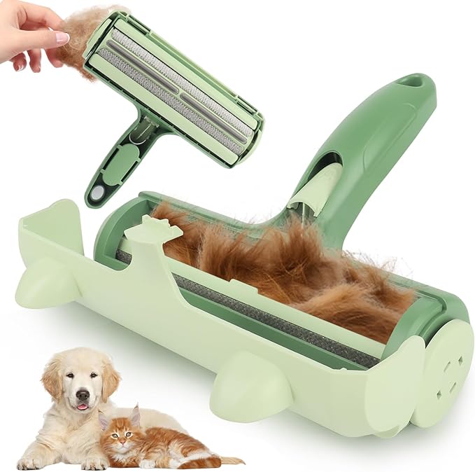 Roller Pet Hair Remover - Cat and Dog Hair Remover for Furniture, Couch, Carpet, Clothing and Bedding - Portable, Multi-Surface Fur Removal Tool，pet Hair Removal Glove，pet Hair Remover for Laundry.
