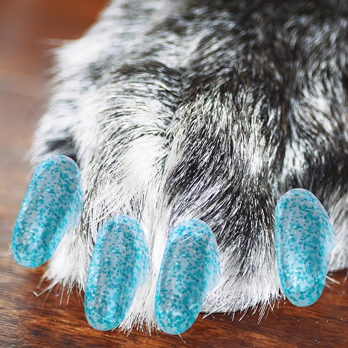100pcs Dog Nail Caps Claw capsCover with Glue and Applicators (XXL About. Weight: 60-140 pounds)