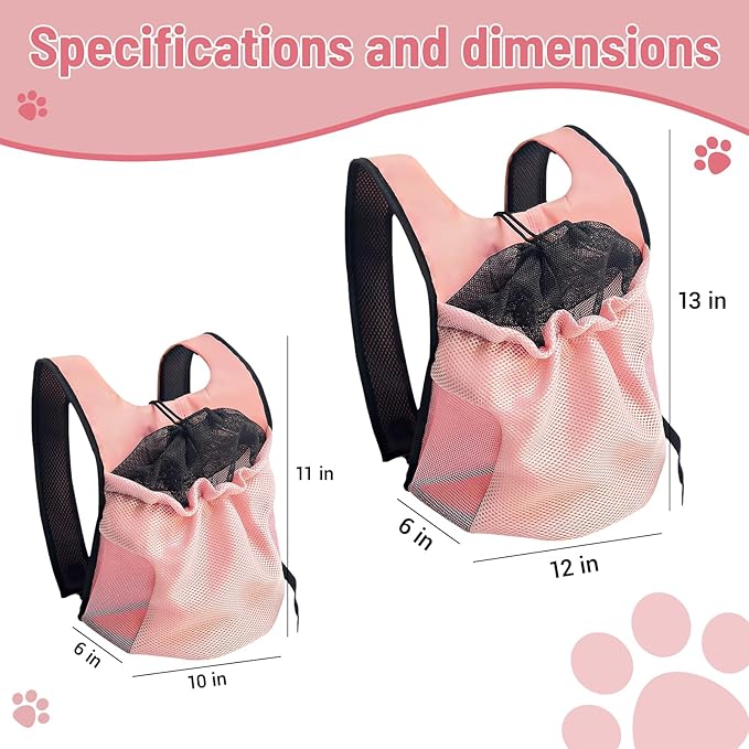 Cat Backpack Front Carrier for Small Dogs - Lightweight Pet Backpack Carrier for Travel, Hiking, Cycling & Outdoor (Blue, Medium)