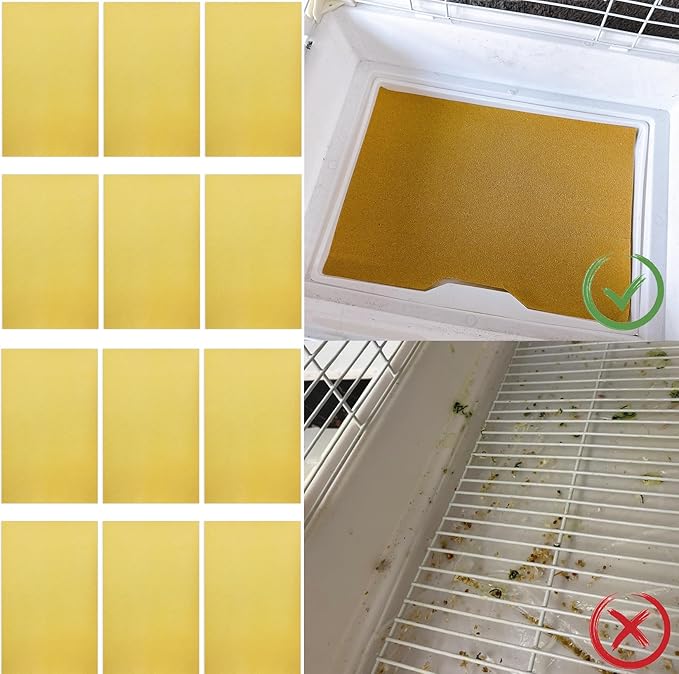 10PCS Gravel Paper for Bird Cage, 17 x 11 inch Cuttable Sea Sand Paper Liners, Calcium Sandpaper for Hard-Billed Birds, Bird Cage Liners for Parrots,Cockatiels & All Your Feathered Friends