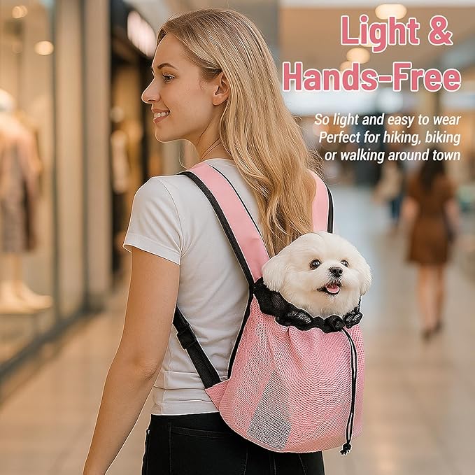 Cat Backpack Front Carrier for Small Dogs - Lightweight Pet Backpack Carrier for Travel, Hiking, Cycling & Outdoor (Blue, Medium)