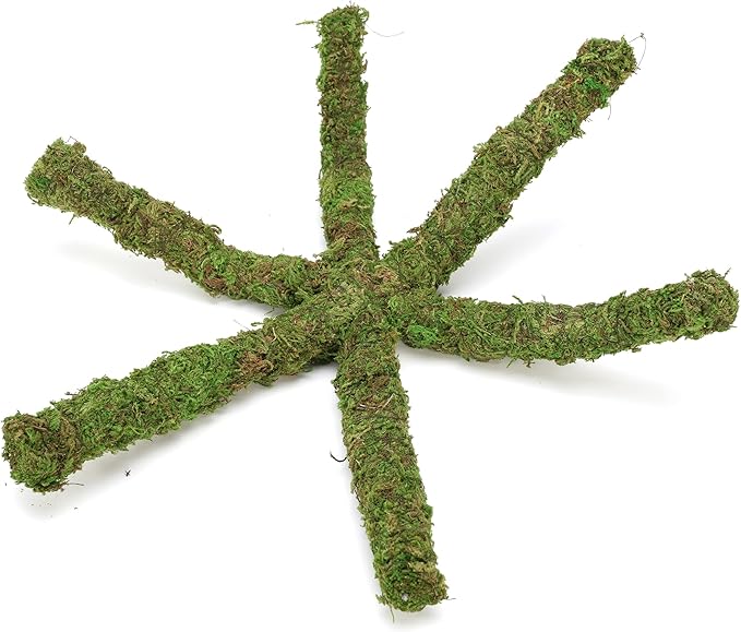 12 Inch Hermit Crab Climbing Toys for Tank, Fake Moss Hermit Crab Habitat Tank Accessories, Pet Snail Climbing Toys, Ideal Snail Terrarium Accessories (Natural Green, 12 Inch)