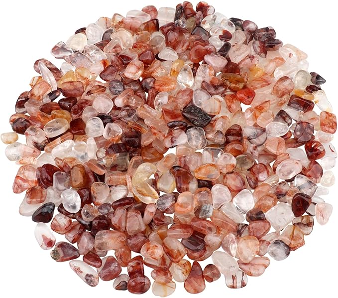0.96LB Crushed Quartz Pebbles Fish Tank Gravel Succulent Rocks Aquarium Decorative Vase Filler Natural Stones Tumbled Polished Bulk - Crystal Pebbles