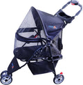 Full-Window pet Stroller 3 Wheels for Cats & Dogs, with Storage Basket,Cup Holder, Travel Puppy/Cats Stroller.