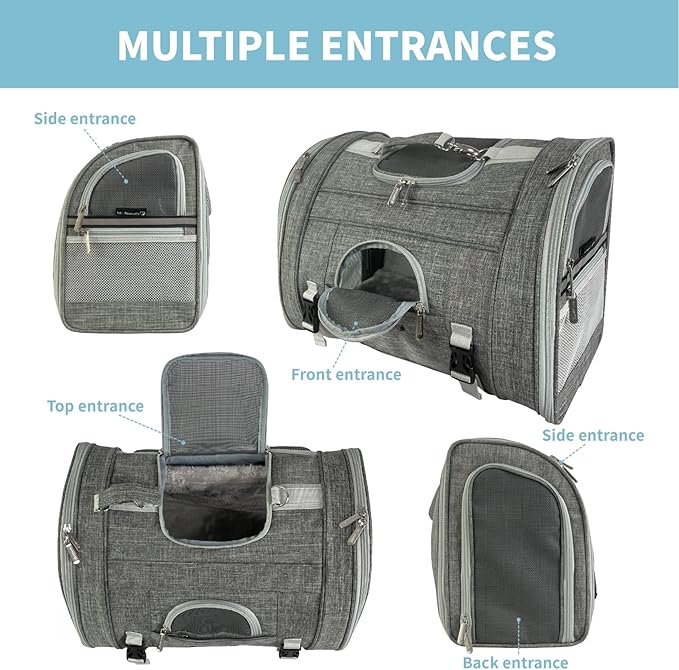 Mr. Peanut's Monterey Series Airline Compliant Horizontal Backpack Pet Carrier (Lavender)