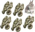 10pcs Rabbit Timothy Hay Toy,Rabbit Chew Toys Bunny Treats Natural Timothy Grass Stick Natural Woven Molar Teeth Chewing Toys for Bunny Hamster Guinea Pigs Chinchilla Gerbils