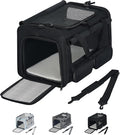 Cat, Dog Carrier for Pets up to 15 lbs, Soft-Sided Collapsible Pet Carrier with Upgraded Sturdy Base, Privacy Curtain and 2 Storage Bags, Cat Bag for Medium Cats and Small Dogs
