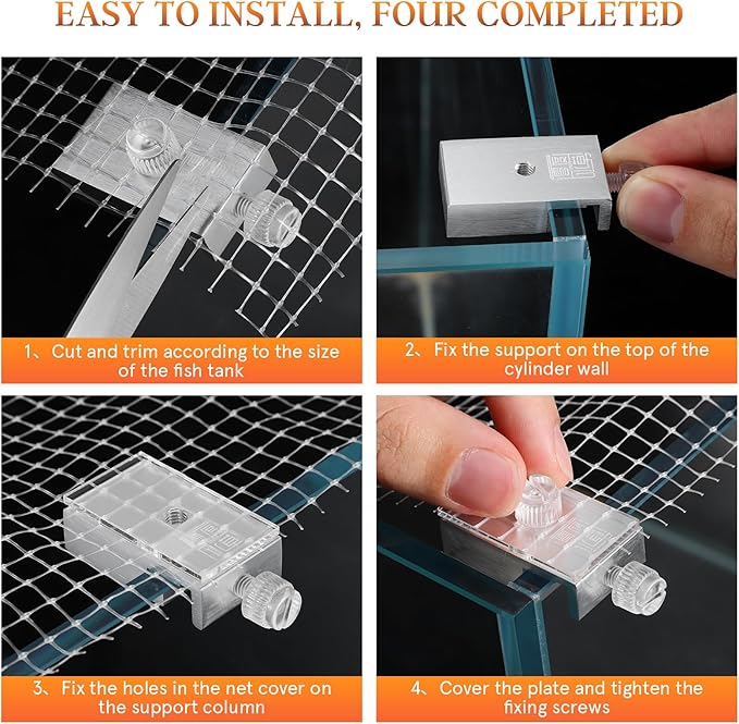 1 Set of 10 Gallon Aquarium Lid - Mesh Cover for Fish Tanks, Practical Netting Cover to Prevent Fish Jumping Out