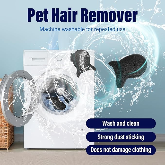 Pet Hair Remover for Laundry, Reusable Dog & Cat Hair Remover Tool, Effectively Removes Pet Hair, Lint and Dander from Bedding and Clothing, Suitable for Washing Machines, Dryers 6PCS