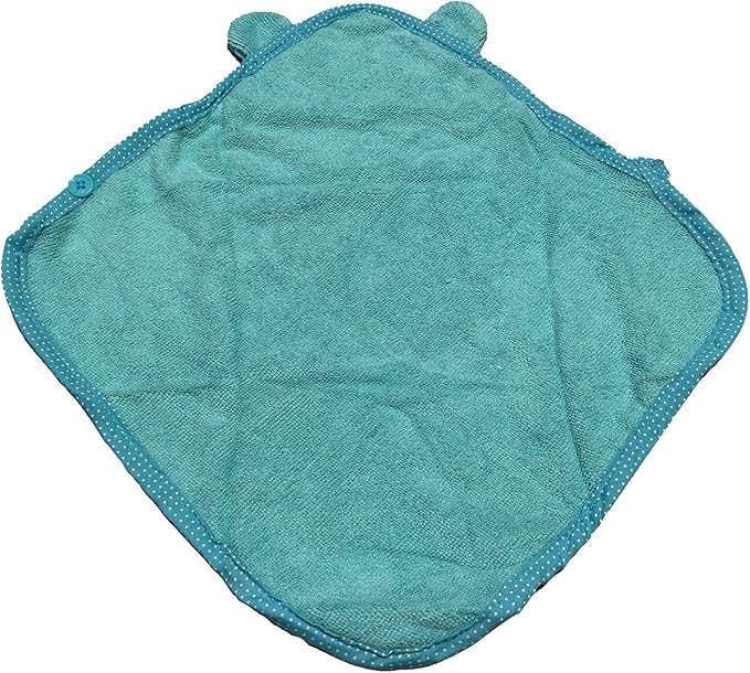 Dog Hooded Bathrobe Towel, Fast Drying Bath Towel Absorbent Warm Blanket Blue L
