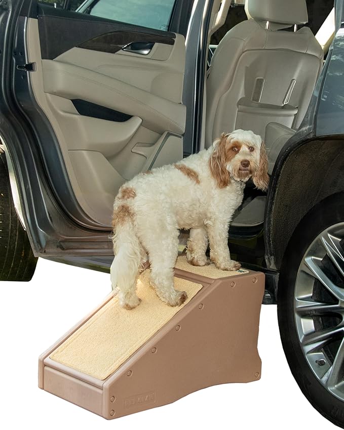 Pet Gear Stramp Stair and Ramp Combination for Dogs/Cats, Easy Step, Lightweight/Portable, Sturdy, Easy Assembly (No Tools Required) 1 Model, Camel