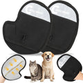 2 Pack Pet Hair Removal Gloves, Reusable Electrostatic Glove Pet Hair Removal Brush for Dogs Cats Grooming, Pet Hair Remover Tool for Furniture, Clothing, Couch, Carpet, Car Seats
