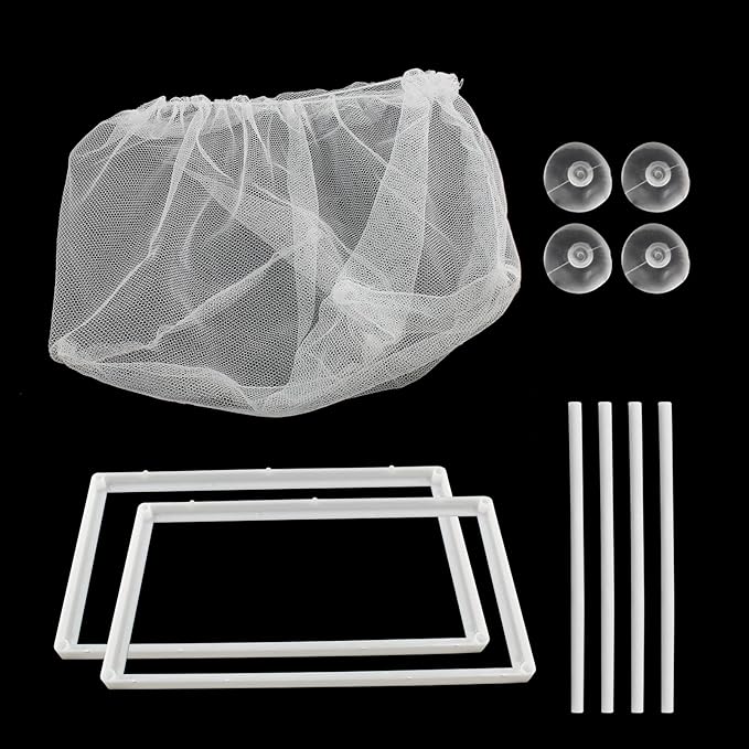 1 Pack Nylon Mesh Box Square Fish Breeder Box Separation Net Aquarium Fish Hatching Box(10.23"x5.9"x5.9") L*W*H