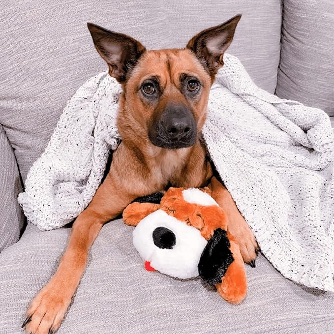 Original Snuggle Puppy Toys - Heartbeat Puppy for Dogs - Pet Anxiety Relief and Calming Aid - Comfort Dog Toys for Behavioral Training - Plus 6 Heat Packs