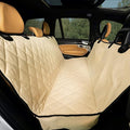 Plush Paws Products Premium Rear Car Seat Protector w/Hammock | Washable & Waterproof Back Seat Dog Cover for Car, Truck, & SUV | Nonslip, Tear Resistant Pet Seat Cover | X-Large Tan