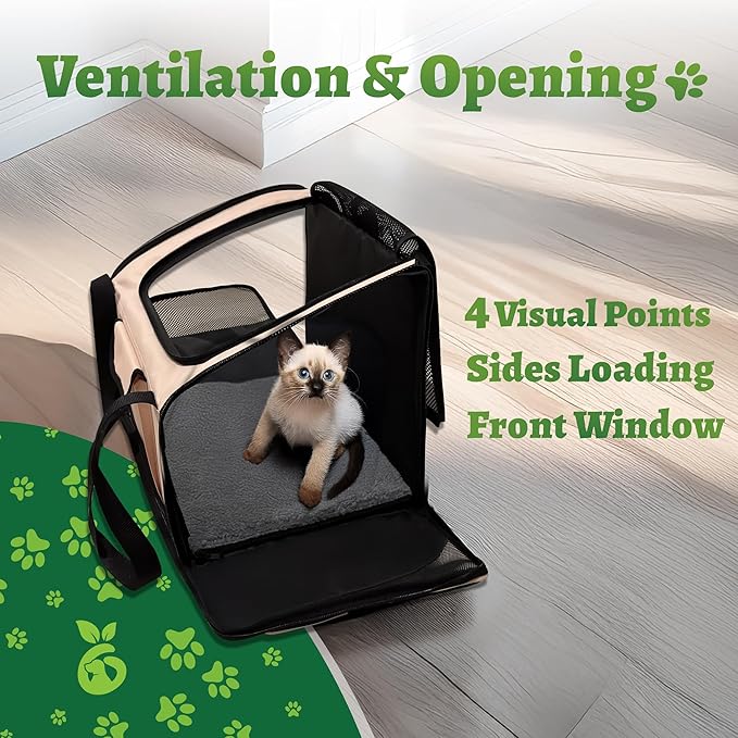 Dog Car Seat & Versatile Pet Carrier - 2in1 Dog Carriers for Small Dogs, Durable Polyester, Adjustable Straps, Breathable Mesh, Removable Pad, Toy Included - Ideal for Stress-Free Travel