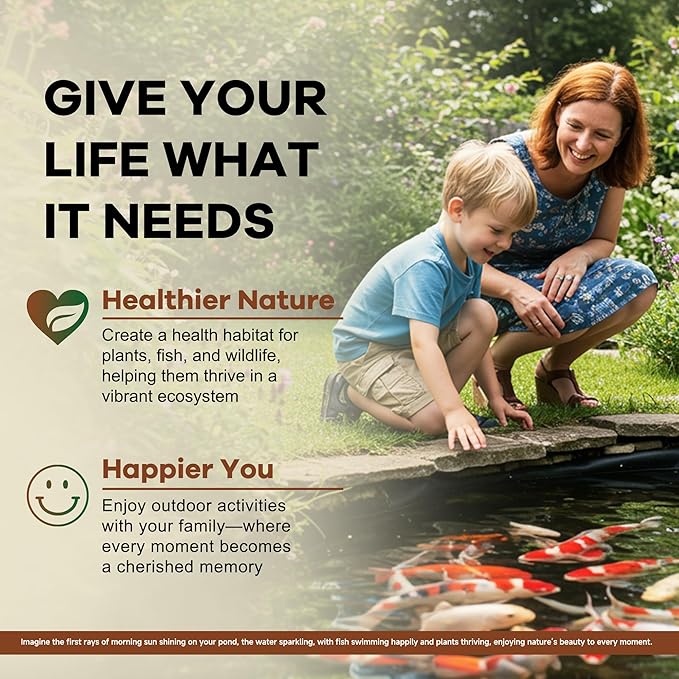Dr. Raifya’s Muck Reducer–Natural Pond Sludge & Water Fountain Clarifier, Beneficial Bacteria Safe for Fish & Wildlife, Remove Muck in Koi Ponds, Bird Baths, Fountains & Turtle Ponds, Easy to Use–1 LB