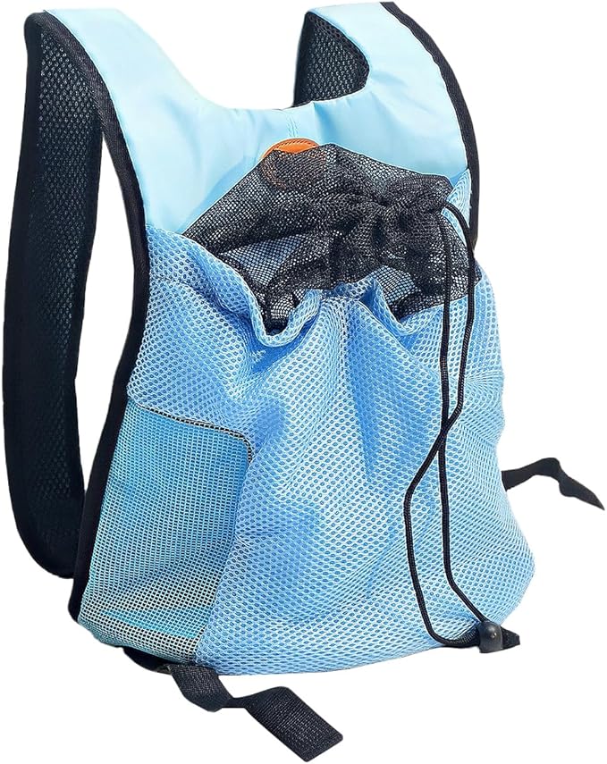 Cat Backpack Front Carrier for Small Dogs - Lightweight Pet Backpack Carrier for Travel, Hiking, Cycling & Outdoor (Blue, Medium)