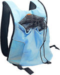 Cat Backpack Front Carrier for Small Dogs - Lightweight Pet Backpack Carrier for Travel, Hiking, Cycling & Outdoor (Blue, Medium)