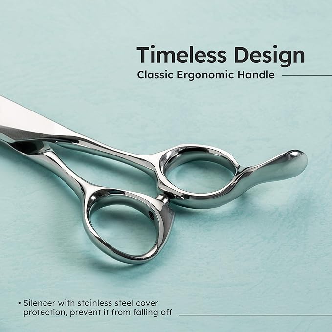 7” Dog Grooming Scissors – VG10 Japanese Steel Professional Pet Thinning Shears for Cats & Dogs | Clean Cut & Precise Trimming | Lightweight, Ergonomic, Handcrafted | Thinning Rate 50% | K9 Shears
