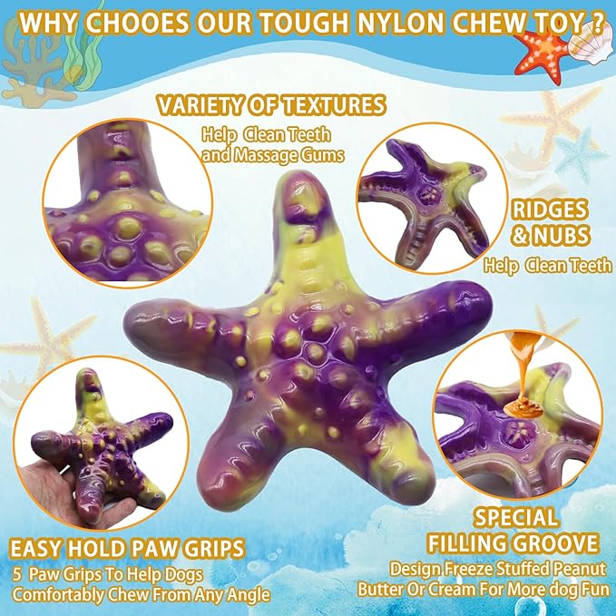 Magicorange Dog Chew Toys for Aggressive Chewers,3 Pack Tough Dog Bone Toys to Keep Them Busy, Indestructible Pet Toy for Medium/Large Breed