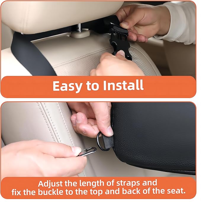 Dog Car Seat for Small Dogs Under 6 lbs (3kg), Deluxe Dog Booster Car Seat with Durable Belt and Buckles, Portable and Soft Pet Booster Seat, Black