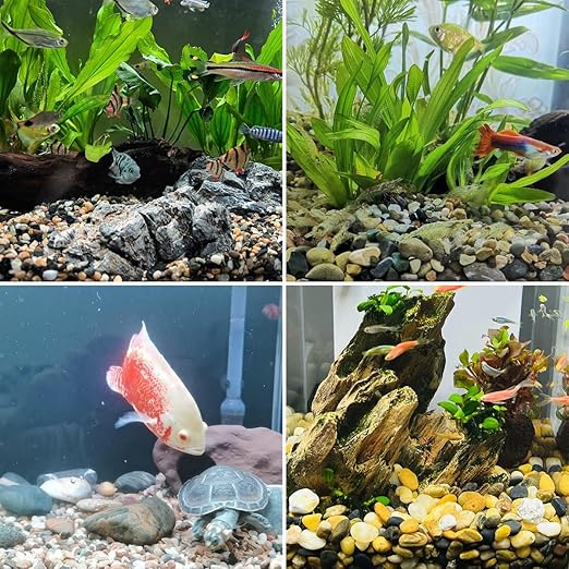10LB Aquarium Gravel, 1/4" Pea Gravel for Fish Tank, Small River Rocks for Garden Decoration, Landscaping, Vase Filling, Flower Pot Paving(4-8MM)