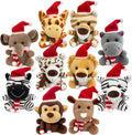 10pcs Stocking Stuffers for Kids - Small Stuffed Animals Bulk, 6.1 Inch Mini Cute Plush Toys, Christmas Tree Decorations, Treasure Box Toys for Classroom