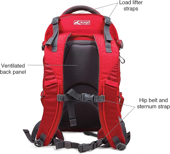 Kurgo G-Train Dog Carrier Backpack - Comfortable Travel Bag - Waterproof Armorsole Base - Convertible Backpack to Carrier - Padded Laptop Compartment - Hands-Free Pet Travel Backpack