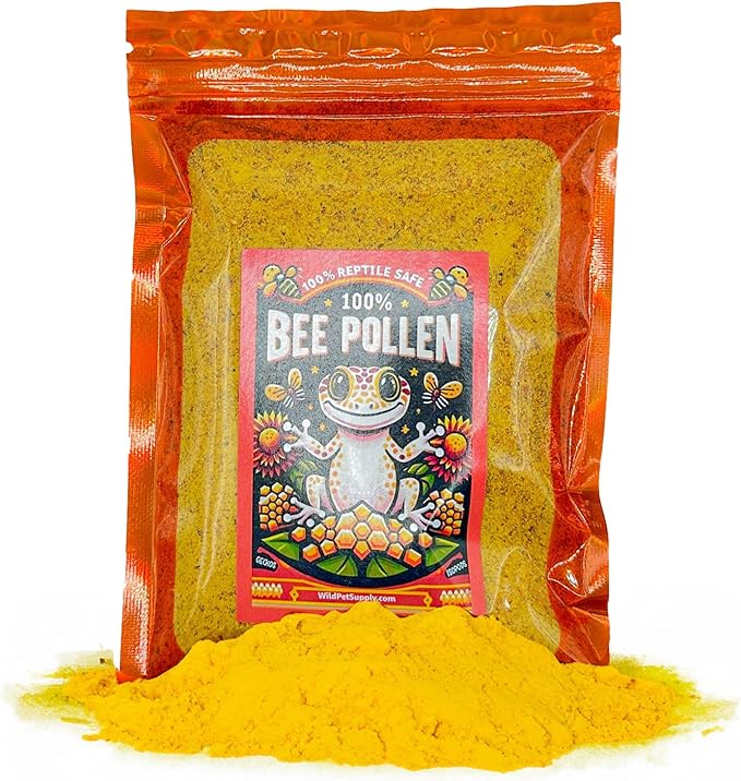 100% Bee Pollen Powder for Bearded Dragons, Tortoises, and Other Herbivores/Omnivores, 3 OZ (CTWPets)