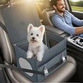 Dog Booster Car Seat with Washable Removable Cover for Small Dogs up to 13 lbs,Fits Car Truck SUV.(Dark Grey)