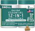 12-in-1 Multivitamin for Dogs - 240 Puppy and Senior Dog Vitamin and Supplement Soft Chews for Hip and Joint - Advanced Formula with Glucosamine, Omega 3,6,9, Vitamins, Probiotics, and More