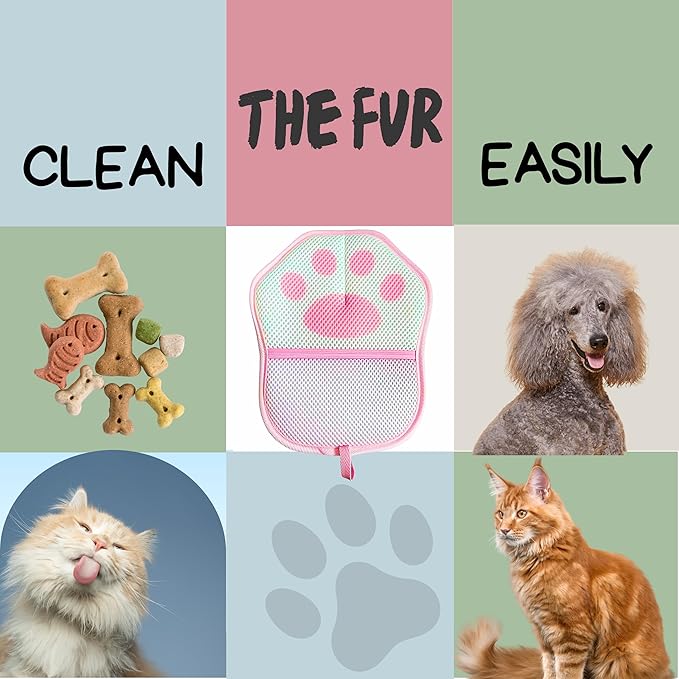Pet Hair Remover Glove for Cats & Dogs, Upgraded Electrostatic Pet Hair Removal Gloves, Reusable Magic Brush Pet Hair Remover Tool for Laundry, Couch, Carpet, Car Seat