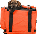 SturdiBag Pro 2.0 Pet Travel Carrier with Flexible Height for Cats and Dogs | Soft Sided Pet Carrier Bag with Safety Clips and Seatbelt Straps for Airplane or Car Travel | Medium, Orange