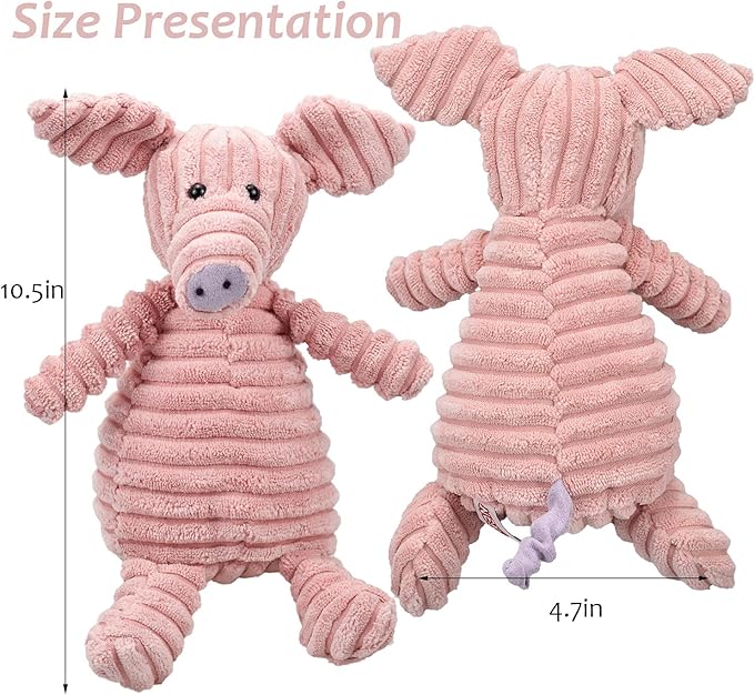 5Pack Dog Squeaky Plush Toys Puppy Toys Assortment Value Bundle Bulk Large Dog Teething Pet Chew Toys