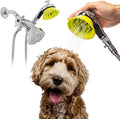 Wondurdog Deluxe Indoor Outdoor Dog Wash Kit for Shower and Garden Hose w/Water Pressure Control, Splash Shield & Rubber Scrubbing Attachment. Fast & Easy Dog Bath. Cleaning for Short & Long Hair Pet