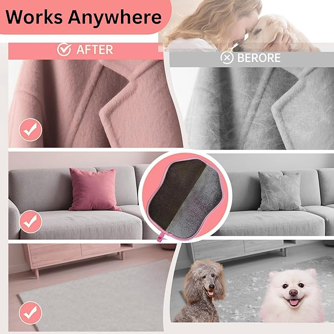 Pet Hair Remover Glove for Cats & Dogs, Upgraded Electrostatic Pet Hair Removal Gloves, Reusable Magic Brush Pet Hair Remover Tool for Laundry, Couch, Carpet, Car Seat