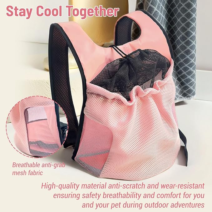 Cat Backpack Front Carrier for Small Dogs - Lightweight Pet Backpack Carrier for Travel, Hiking, Cycling & Outdoor (Blue, Medium)