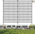 10 Panels No Dig Decorative Outdoor Garden Fence for Yard, 48 in(H) X 26.25 ft(L) Animal Barrier Fencing Rustproof Metal Wire Panel Border for Dog, Rabbits, and Patio Temporary Ground Stakes