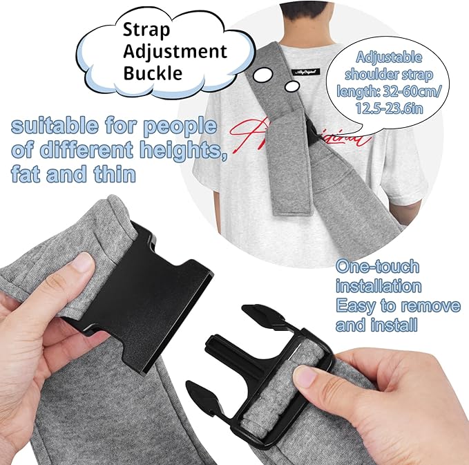 CUBY Dog and Cat Sling Carrier - Small Dog Carrier Sling with Adjust Strap & Zip Pocket, Hands Free Soft Dog Slings for Small Dogs Cats Puppy Pets Outdoor Travel Safety Purse Bag (Silver Grey)