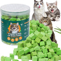 100g Freeze-Dried Cat Grass Treats, Natural Hairball Treatment for Cats, Edible Cats Chew Toy Cat Treats Snack for Teething Cleaning Hairball Removal