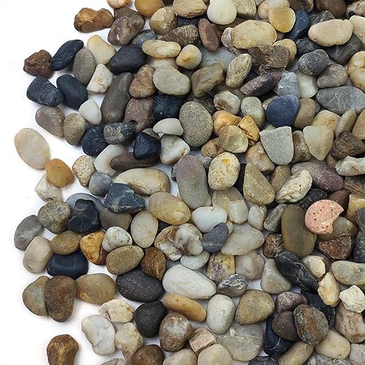 10LB Decorative River Rocks Gravel -2/5" Mixed Color Gravel for Vase Filling, Flower Pot Paving. Gravel for Garden Decoration,Landscaping,Aquarium Aquascape Gravel, Fish Tanks Gravel(8-12MM)