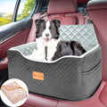 Memory Foam Booster Dog Car Seat for Medium Dogs (Under 45LBS): Elevated, Detachable Washable, Anti-Slip, for Car Back Seat, Travel Pet Bed with Seat Belt